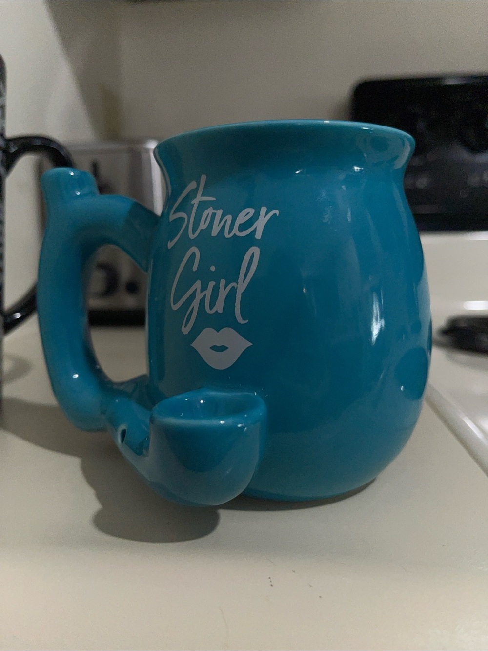 Stoner Girl Teal Ceramic Mug - Unbranded